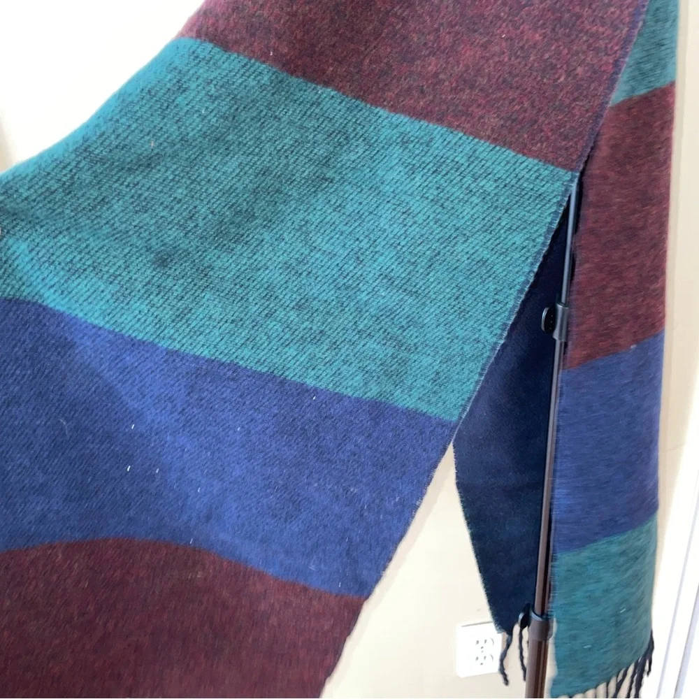 Men’s Il Moro Firenze Navy & Green Wool Scarf